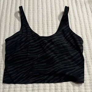 lululemon athletica Black Zebra Print Tank Top
